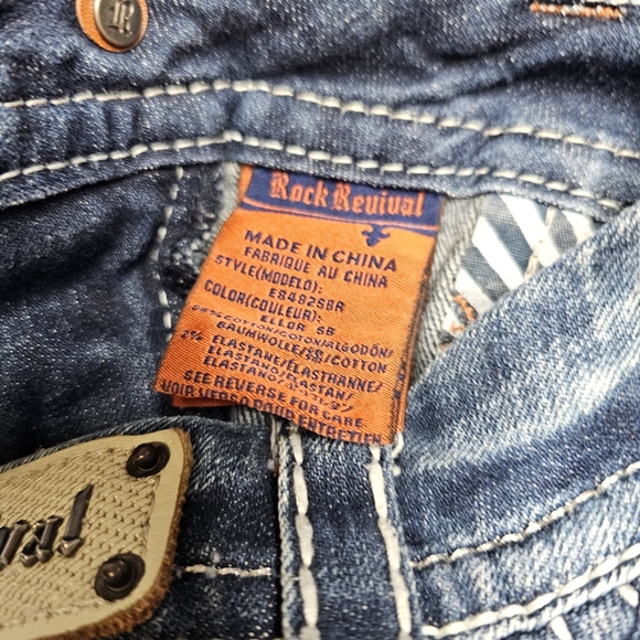 Rock Revival Women's Ellar Blue Slim Boot Cut Jeans - Size 26. - Picture 8 of 16